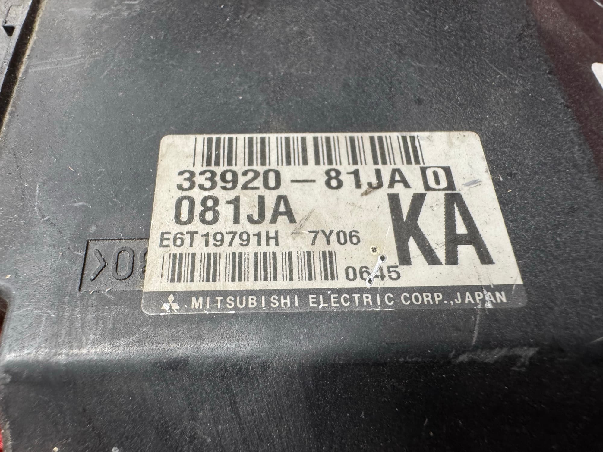 33920-81JA0 Mazda AZ-Wagon part number label