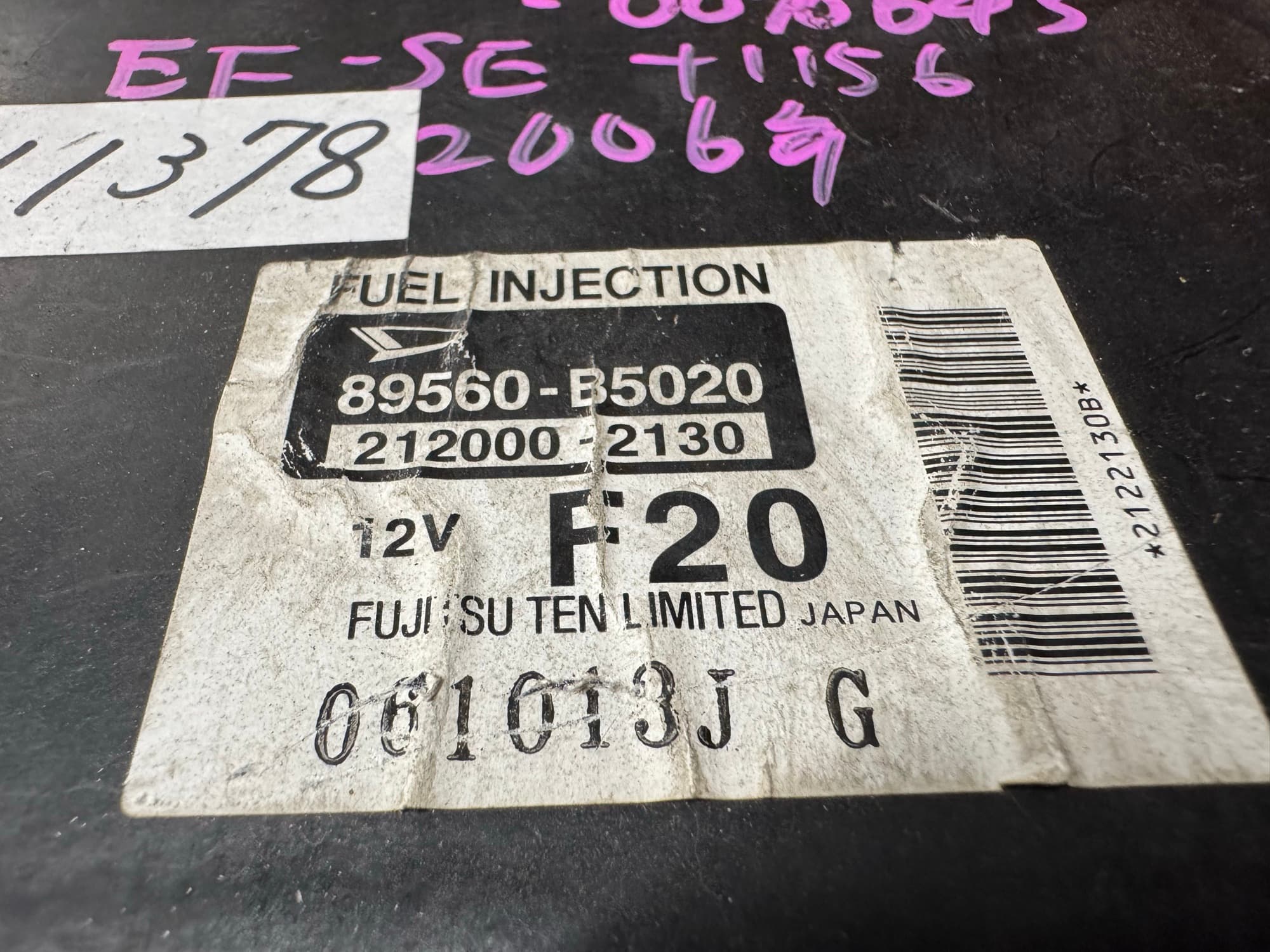 89560-B5020 Daihatsu Hijet part number label