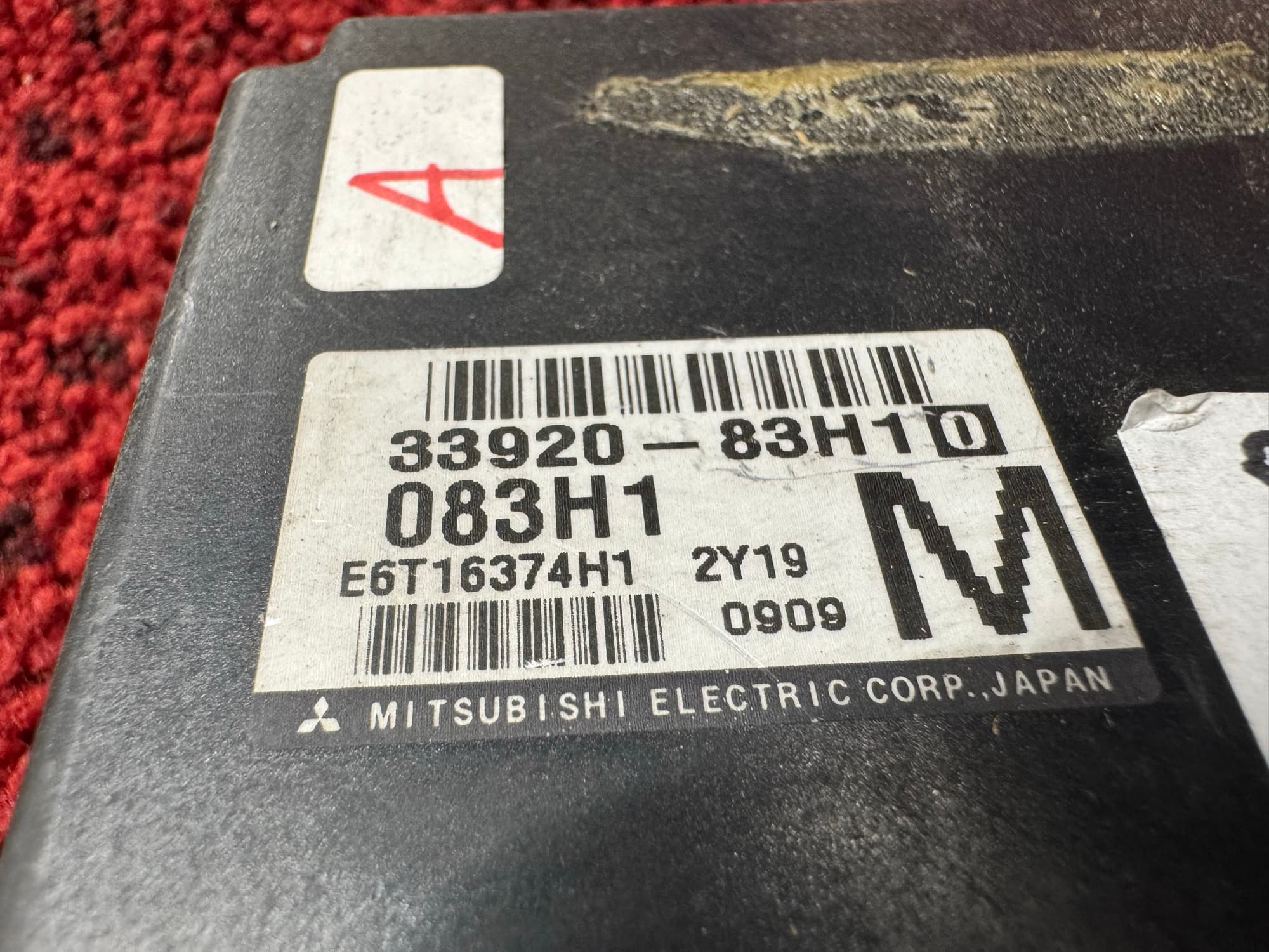 33920-83H10 Suzuki Wagon R part number label